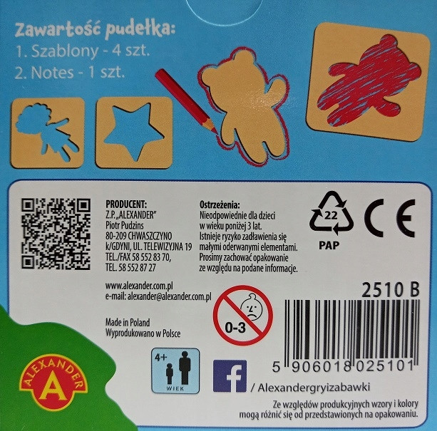 Szablony Kieszonkowe Pojazdy Do Odrysowania Auta 4+ Alexander 2510