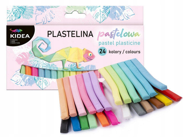 ZESTAW KIDEA PLASTELINA NEONOWA + PASTELOWA 48SZT.