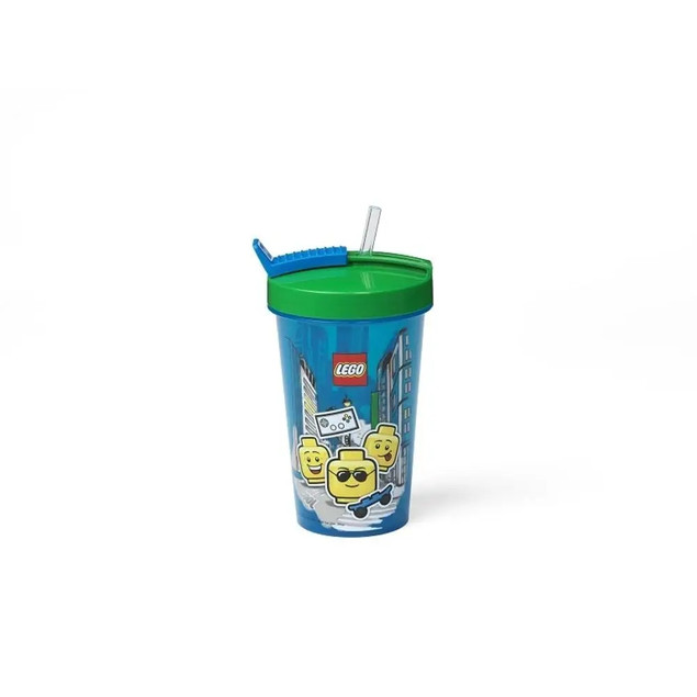 Kubek LEGO ze Słomką 500 ml - Szczelny Bidon Dziecięcy