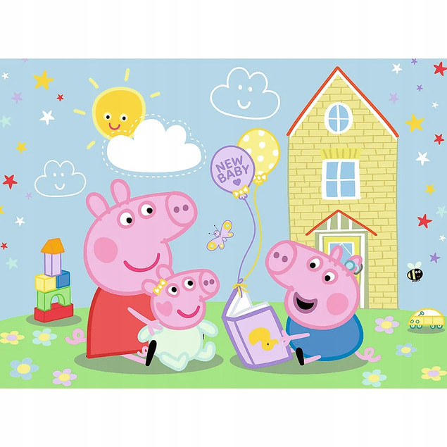 Trefl Puzzle 30 el. Świnka Peppa: Peppa ma plan + Plakat