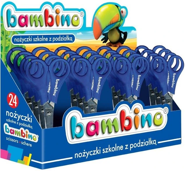 Nożyczki szkolne Bambino z podziałką bezpieczne_2