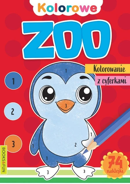 Kolorowe zoo – kolorowanka dla dzieci, okładka