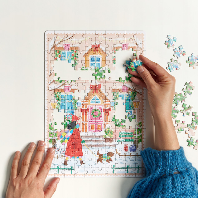 Puzzle 150 elementów CzuCzu Puzzlove Zimowy Spacer