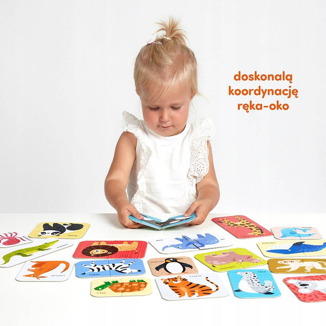 Puzzle Do Pary Dzikie Zwierzęta 18m+ CzuCzu