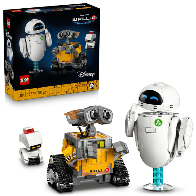 LEGO Disney Pixar 43279 WALL‑E i EVE — Zestaw kolekcjonerski 811 elementów