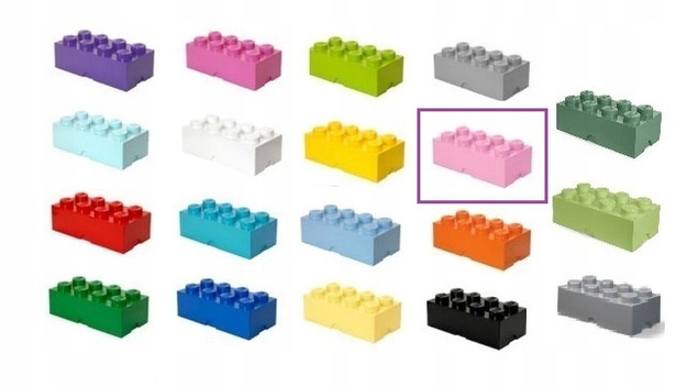 LEGO Pojemnik na Klocki Storage Brick 4x2 Jasnoróżowy 50cm