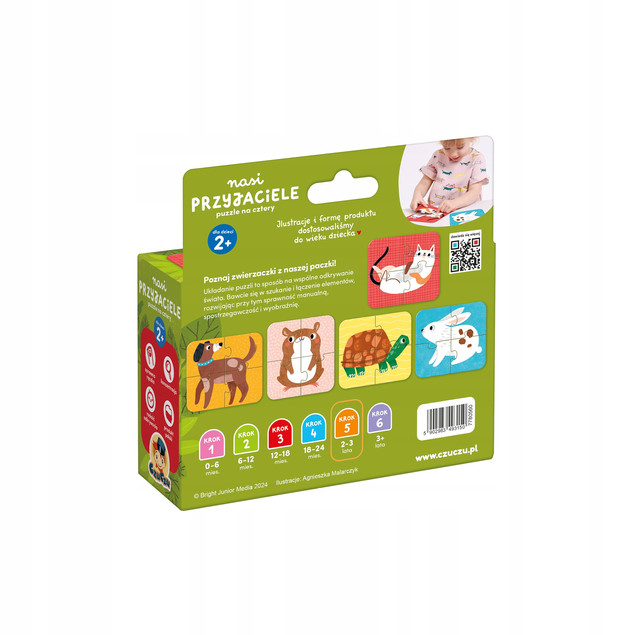 CzuCzu Puzzle na cztery Nasi Przyjaciele 2+ (5x4 elementy)