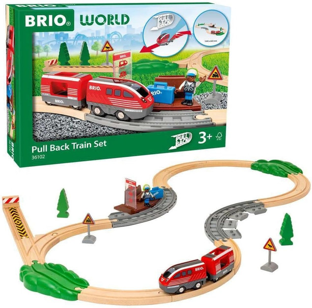BRIO Zestaw Pull Back Train