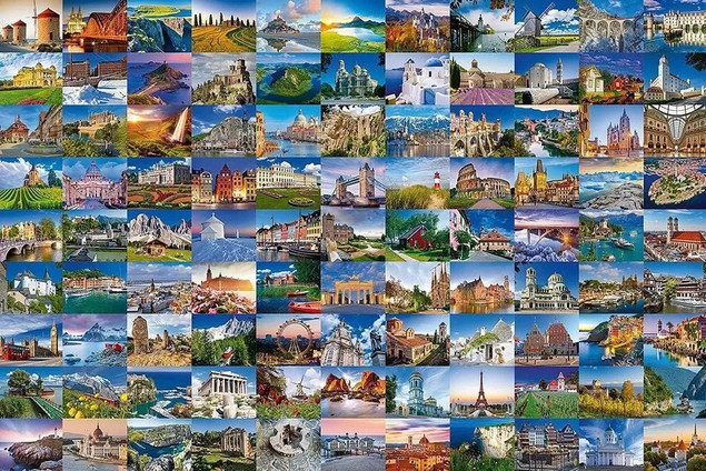 Puzzle 3000 elementów. 99 pięknych miejsc w Europie Ravensburger
