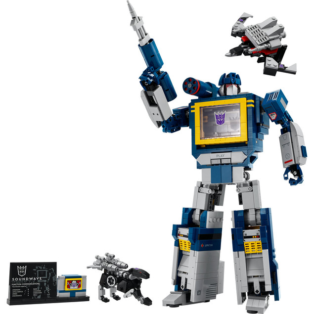 LEGO Icons 10358 Transformers: Soundwave – Model Kolekcjonerski z Transformacją i Dźwiękiem