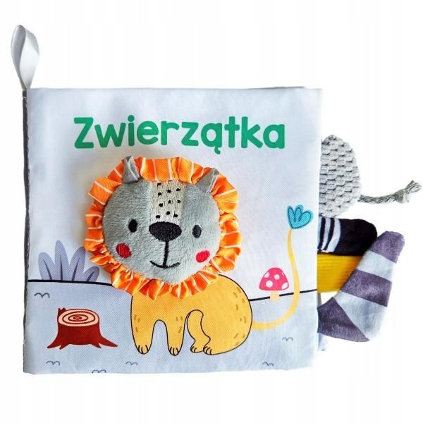 Zwierzątka. Książeczka Sensoryczna z Ogonkami dla Niemowląt Monika Ślizowska