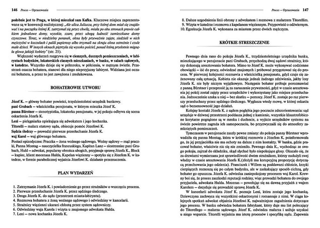 Proces Kafka lektury z opracowaniem Greg
