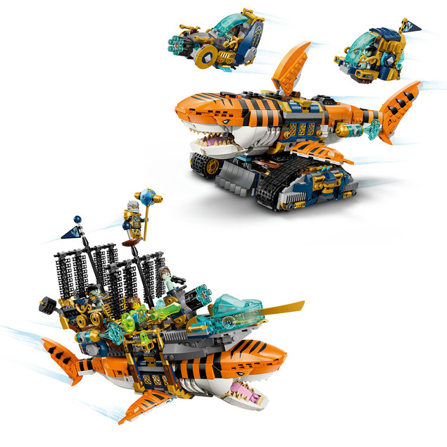 LEGO DreamZzz Rekinoczołg Tygrysi 71469 | Transformacja 2w1 Statek Piracki 1548 el.