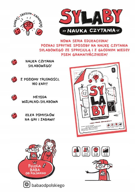 SY-LA-BY. Nauka czytania – Gra planszowa dla dzieci 6+ Nasza Księgarnia