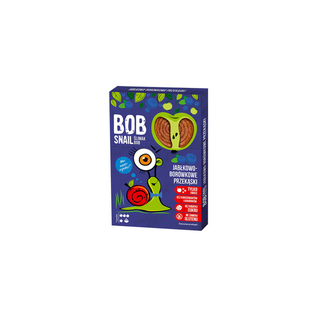 4x Przekąski BOB SNAIL Owocowe MIX Jabłko Malina Truskawka Bez Cukru 240g