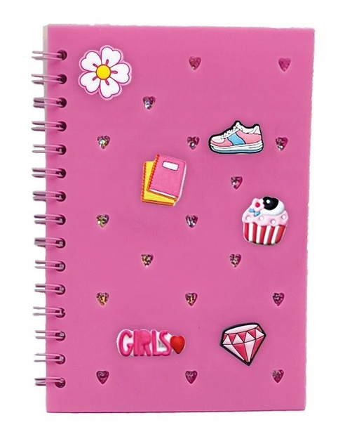 Notes A5 Stnux Różowy z Wpinkami | Personalizowany Notatnik Spiralny