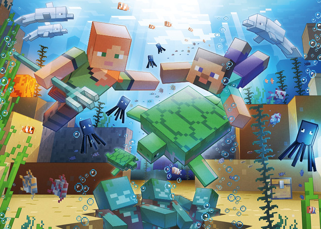 Puzzle Minecraft Mozaika 1000 elementów Ravensburger