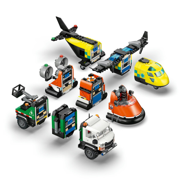 LEGO City 60505 Zestaw Ratunkowy 3w1: Samolot, Ciężarówka, Poduszkowiec