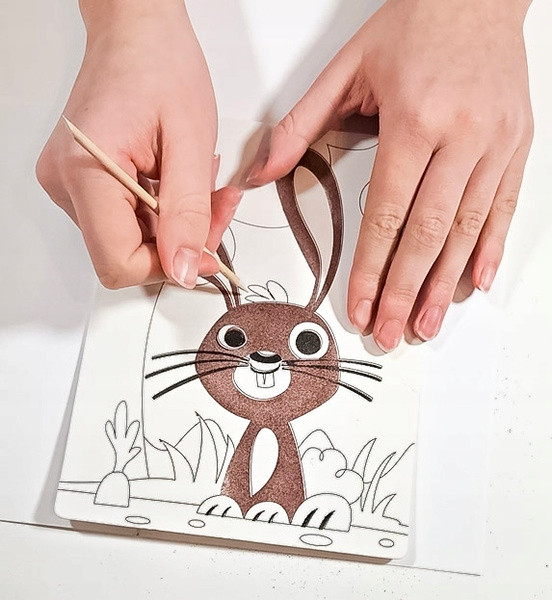 Piaskowe Malowanki WIELKANOCNY ZAJĄCZEK 6+ Alexander 3062