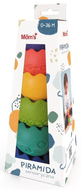 Piramida sensoryczna pastelowa Hencz Toys 26 cm