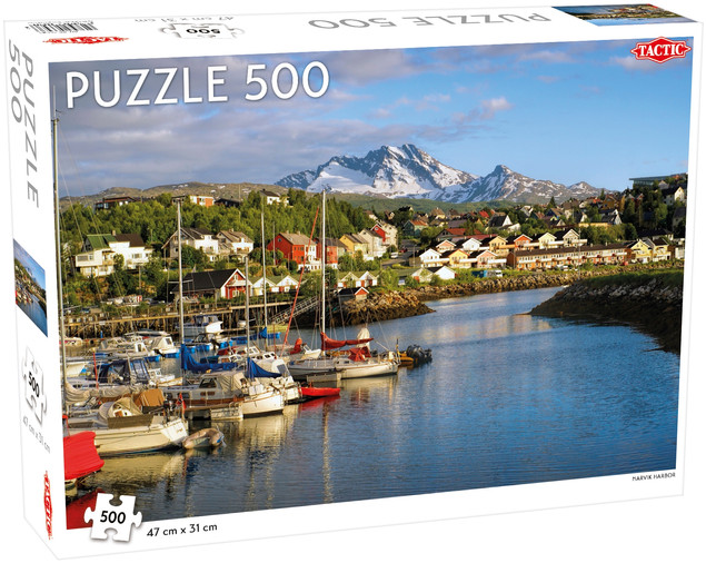 Puzzle Tactic 500 elementów Narvik Harbor - Port Narvik Finlandia