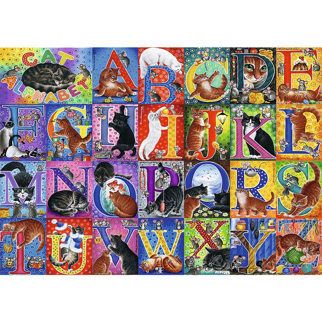 Puzzle 500 Koci alfabet TREFL