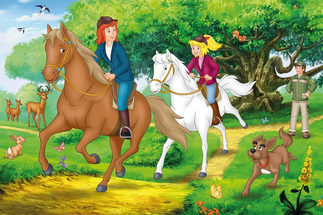 Schmidt Spiele Puzzle Bibi & Tina 4w1 (2x100, 2x150 el.) w Metalowej Skrzynce