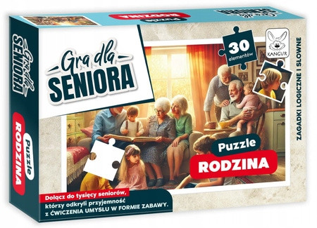 Puzzle Rodzinne dla Seniora OdiDodi – Aktywizacja Pamięci i Umysłu 30 el.
