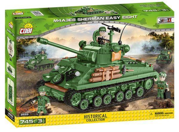 COBI 2533 Historical Collection WWII M4A3E8 Sherman Easy Eight Czołg amerykański 745 klocków p3