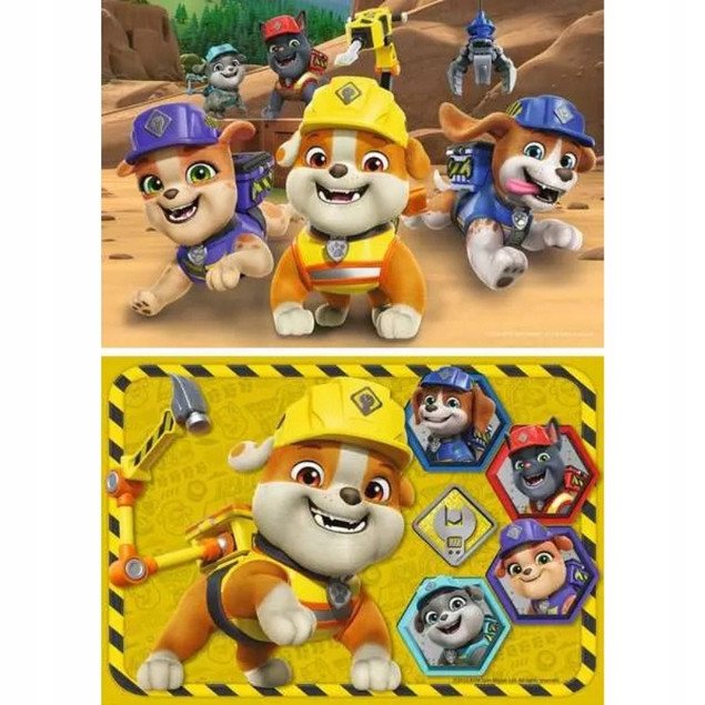RAVENSBURGER PUZZLE 2D PSI PATROL RUBBLE & CREW ZESTAW 2X12 ELEMENTÓW 3+