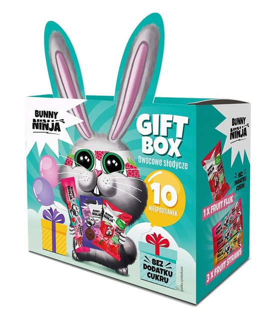 BUNNY NINJA Zestaw PRZEKĄSKI OWOCOWE Bez Dodatku Cukru Bez Glutenu 108g