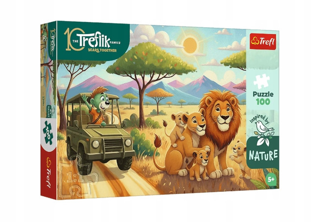 Puzzle Trefl 100 Inspired by Nature Lwy 16593 | Edukacyjne dla Dzieci +5 lat
