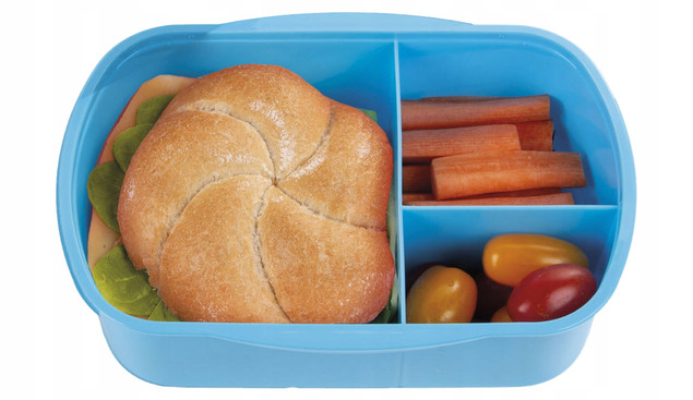 Lunchbox 3‑przegrodowa BPA FREE – BackUp, niebieski