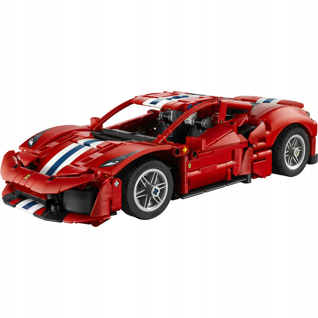 LEGO Technic 42235 Ferrari 488 Pista – model samochodu 882 elementy, 9+