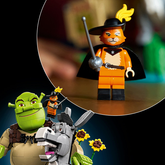LEGO 72423 Shrek, Osiołek i Kot w Butach – Zestaw Kolekcjonerski dla Dorosłych