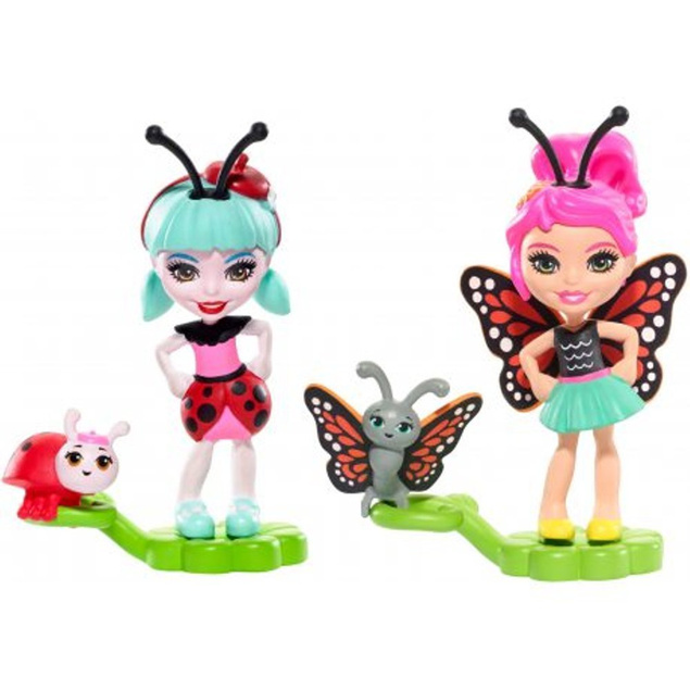 Mattel zestaw Lalki z  Figurkami ENCHANTIMALS małe Biedronka i Motyl  FXM 87