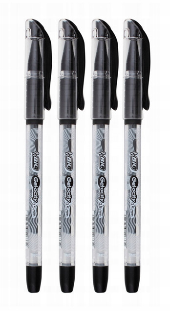 4x Długopis Żelowy 0.5 mm Czarny Gel-Ocity Stic Bic