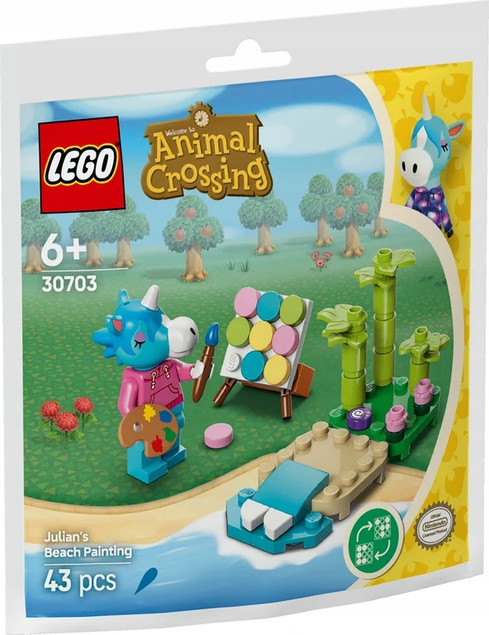 Klocki LEGO 30703 Animal Crossing Julian i Plażowy Obraz Zestaw