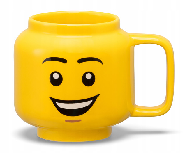 Kubek ceramiczny mała głowa LEGO - Chłopiec z uśmiechem