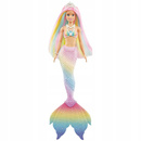 BARBIE DREAMTOPIA LALKA SYRENA TĘCZOWA PRZEMIANA