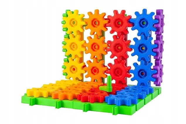 Korbo klocki Basic 90 elementów ruchome konstrukcyjne zakręć_2