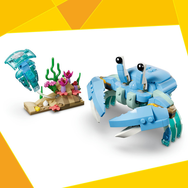 LEGO Creator 3 w 1 Zwierzęta Morskie: Piękny Delfin, Konik Morski, Krab 31385