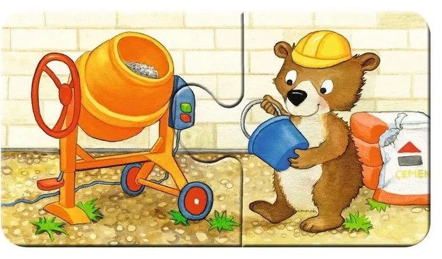 Puzzle Ravensburger Moje první puzzle Zvířátka na stavbě 9x2 dílků