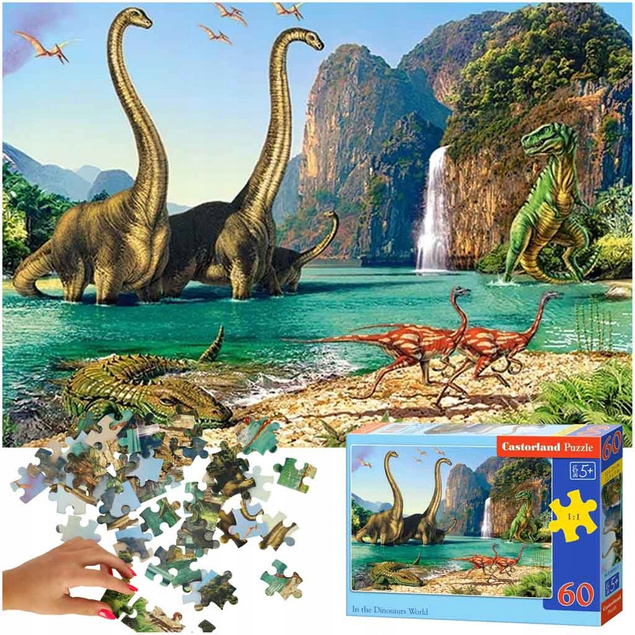 Puzzle 60 El. Układanka Dinozaury Prezent Dla 5 Latka 5+ CASTOR