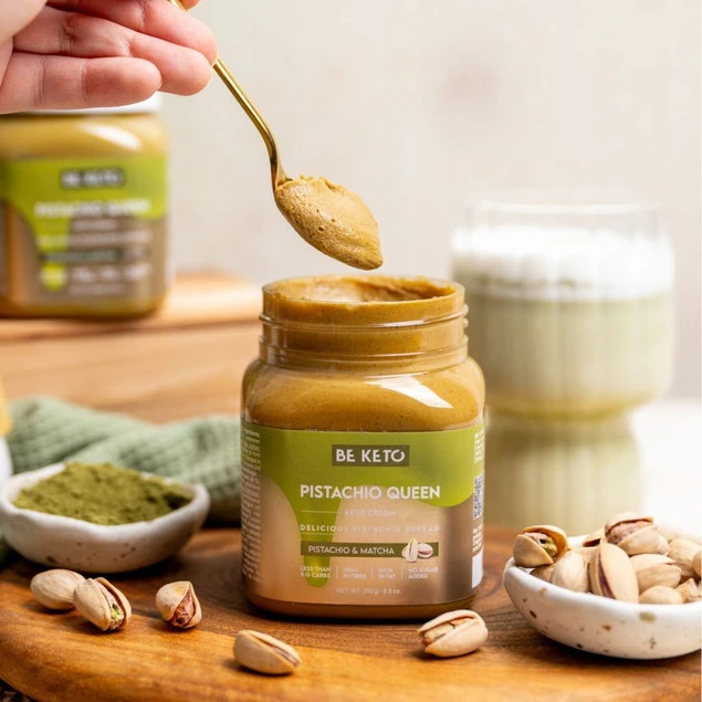 Krem Pistacjowy Keto z Matchą
