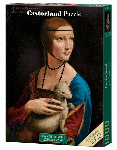PUZZLE 1000 UKŁADANKA OBRAZ ART DAMA Z ŁASICZKĄ LEONARDO DA VINCI 9+ CASTOR