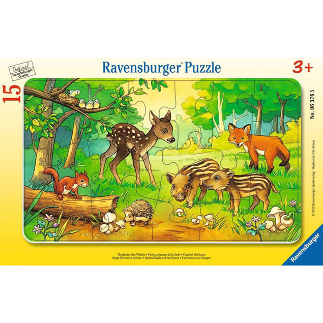 Puzzle Ravensburger 15 elementów Puzzle ramkowe 15 Zwierzęta z lasu