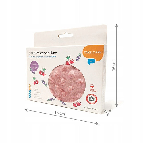 Termofor z pestek wiśni Cherry 150 g – Babyono (różowy)