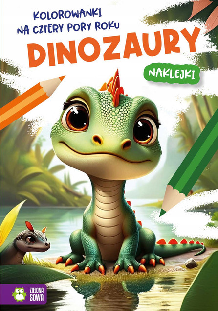 Dinozaury Kolorowanki na Cztery Pory Roku + Naklejki | Kreatywna Zabawa