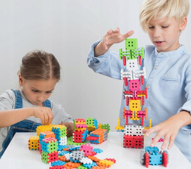 Klocki Mini Waffle 140 Elementów 2+ Marionex